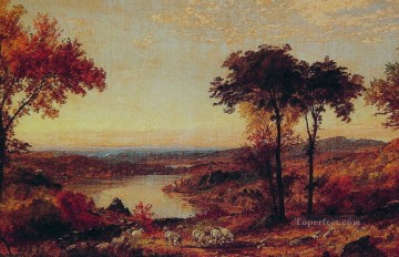 赤いワイオミング渓谷 ペンシルベニア州の風景 ジャスパー フランシス クロプシー 小川 Oil Paintings